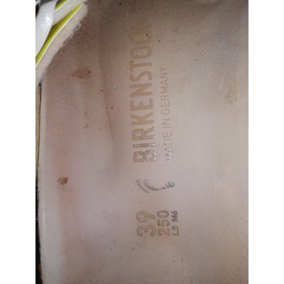 Birkenstock Yao neon yellow patent leather sandals, women's size 39 - Picture 8 of 9